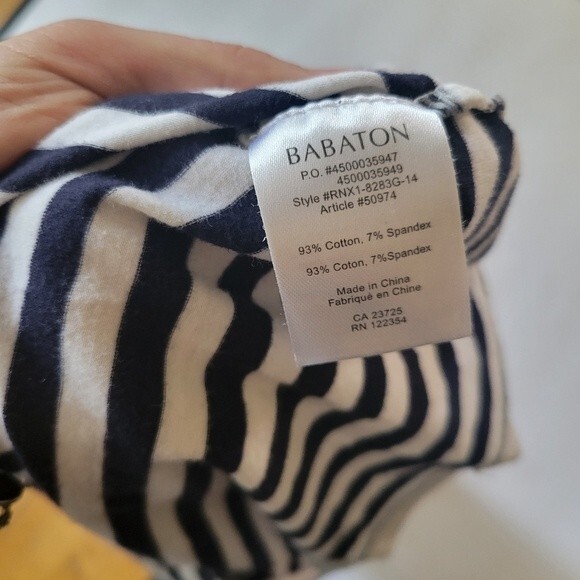 Aritzia Babaton Women Striped Dress Shirt Size Large - Picture 6 of 6